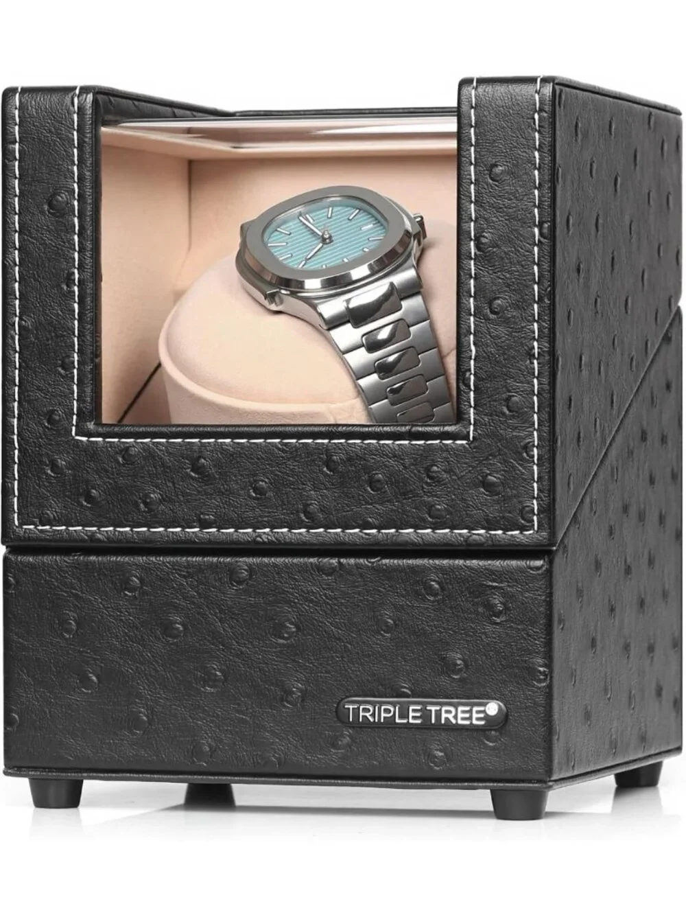 Automatic Watch Winder with Quiet Motor, 4 Rotation Modes, Plush Pillow Fit for